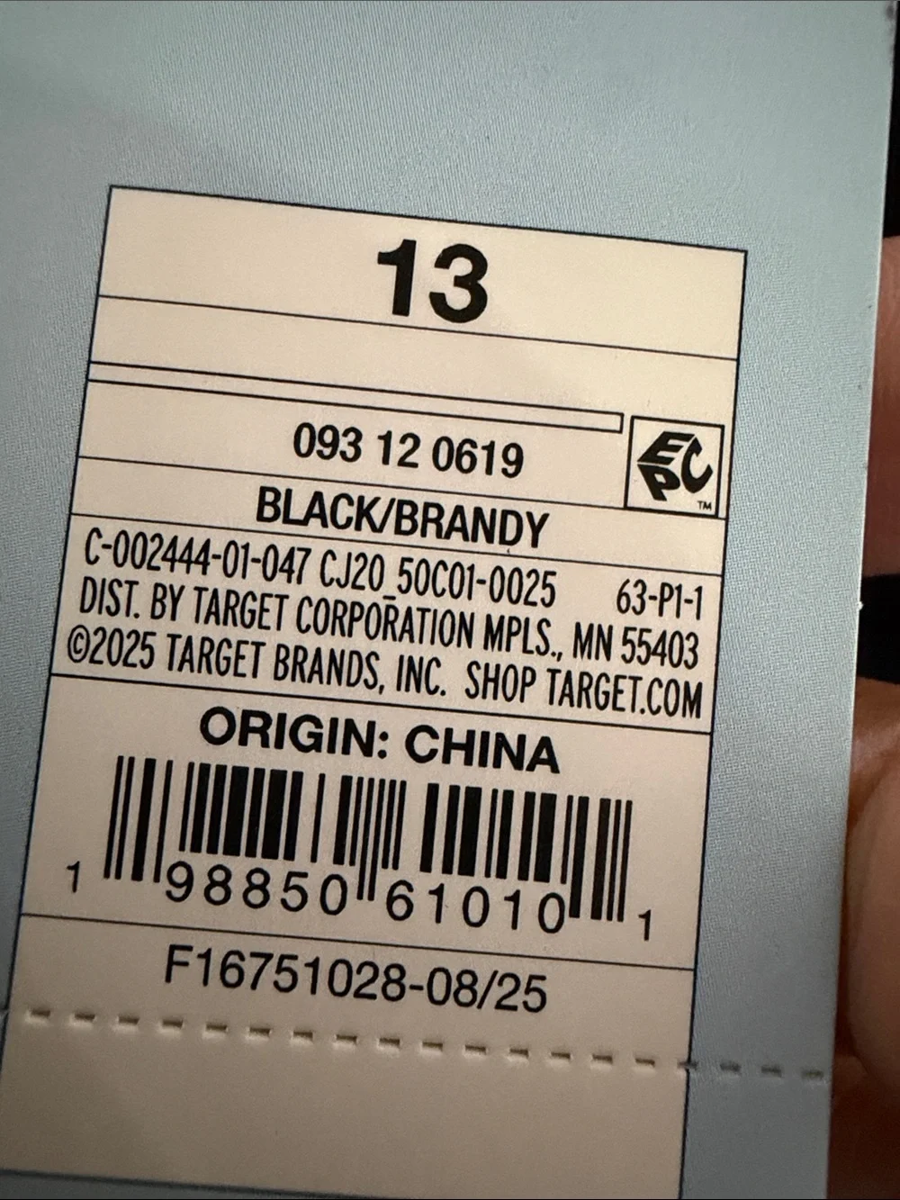 Cat & Jack black Kids Shoe Box size 13